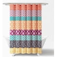 thumbnail image 5 of Bohemian Stripe Shower Curtain, 72" W x 72" L, Fuchsia & Orange - Boho Shower Curtain - Colorful Striped Bathroom Curtain - Maximalist & Boho Bathroom Decor, 5 of 6