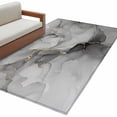 thumbnail image 2 of Grey Ombre Marble Area Rugs 2.7x5 for Living Room, Gray Marble Crack Abstract Modern Non Slip Washable Rug Runner, Low Pile Indoor Floor Carpet Mat Bathroom Rugs for Bedroom, Kids Room, 2 of 9