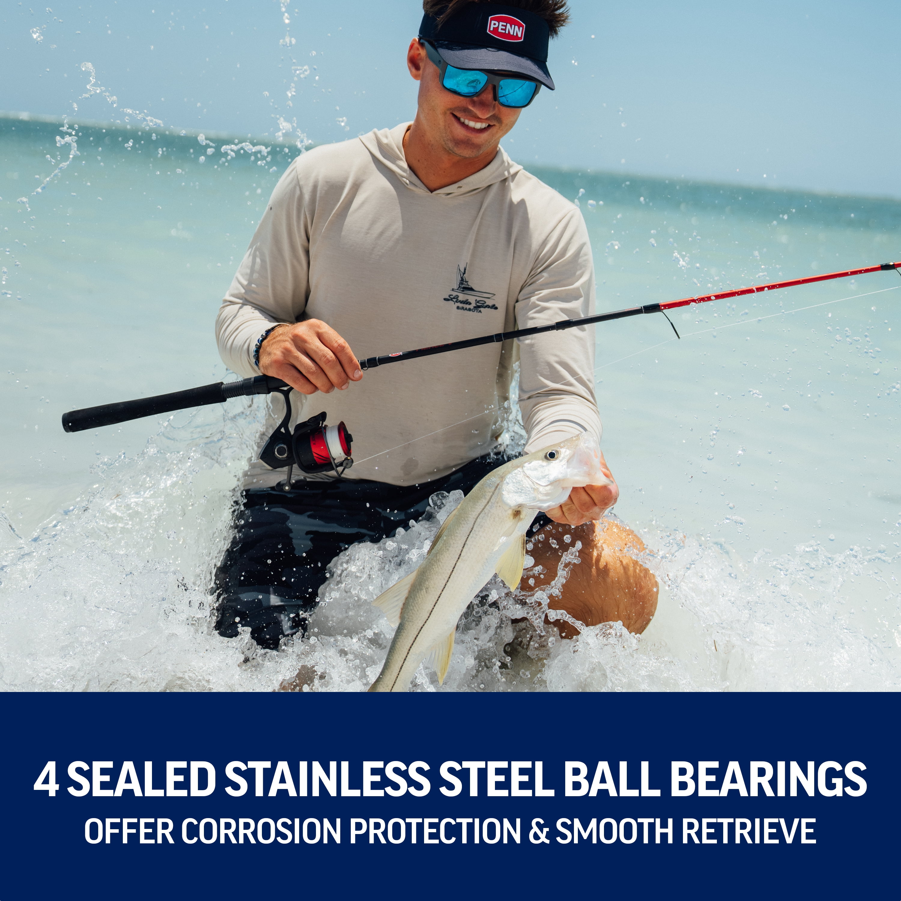PENN Fierce® V Combo, 7' 1-pc Medium Light Fishing Rod, 3000-Size Reel