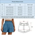thumbnail image 7 of Workout Shorts Women Double Layered Pleats Hem Straight Leg Casual High Waist Sports Loose Fit Casual Fashion Bermuda Cargo Board Gym Ag Bottoms Sizes M, 7 of 7