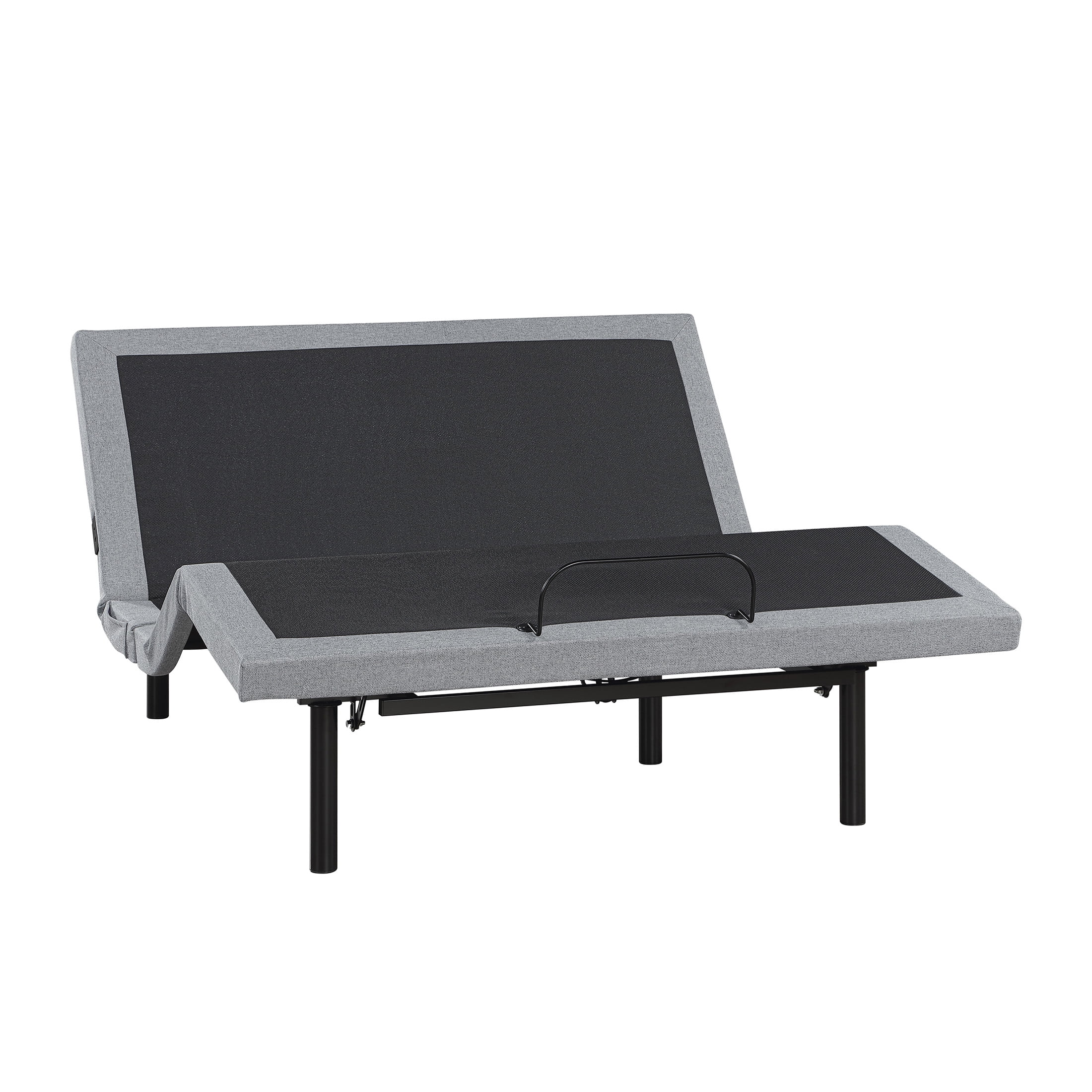 OakvillePark Elan 14"Power Head and Foot Adjustable Bed Frame with Massage, Zero Gravity, Charging Ports, LED Lighting, Full, Gray