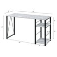thumbnail image 7 of Bowery Hill Wooden Top 2-Shelf Writing Desk in Antique White and Black, 7 of 7