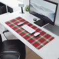 thumbnail image 2 of Long Mouse Pads for Desk,Red and Green Christmas Plaid Pattern Desk Mats on Top Of Desks, Desk Mouse Pad Extra Large with 3mm Non-Slip Base and Stitched Edge for Gaming,Office,Work,Home 31.5x11.8in, 2 of 5