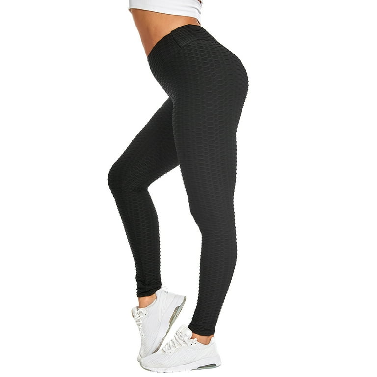 FUTATA Black Leggings For Women High Waist Yoga Pants Butt Lift Workout  Sweatpants Tummy Control Compression Full Length Tight Pants For Gym,  Running
