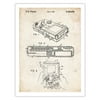 "Nintendo Game Boy Invention Poster 1993 Patent Art Handmade GiclÃ©e Gallery Print Video Game Parchment (18"" x 24"")"