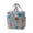 B002- B, variant on Insulated Lunch Bag, Lunch Tote Bag, Insulated Tote Bag, Durable Polyester Lunch Box Bag, Dark Blue Vintage Rose Print, Two Side External Storage Pockets, 10X10X5.5 Inch Reusable