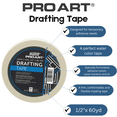 thumbnail image 2 of Pro Art Drafting Tape 1/2" x 60yd, Artist Tape, Art Tape, White Masking Drafting Dots, Watercolor Masking Tape for Painting, Archival, 2 of 7