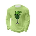 thumbnail image 4 of VBTAPA Men's St Patrick's Day T-Shirt Shamrock Clover Print Long Sleeve Waffle Shirts Funny Irish Green Lucky Charms Graphic Tees Green M, 4 of 6