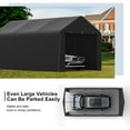 thumbnail image 5 of Phonjoroo Carport 10'x20' Heavy Duty Patio Canopy Portable Garage with Removable Sidewalls & Doors for Truck Boat Port, Party, Storage, 5 of 6