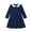 Navy, variant on HIPYLO Work Dress Flannel Dress Cowgirl Dress Satin Mini Dress Puff Sleeve Dress Girls Thanksgiving Outfit Size 8 3t Christmas Outfit Girls Christmas