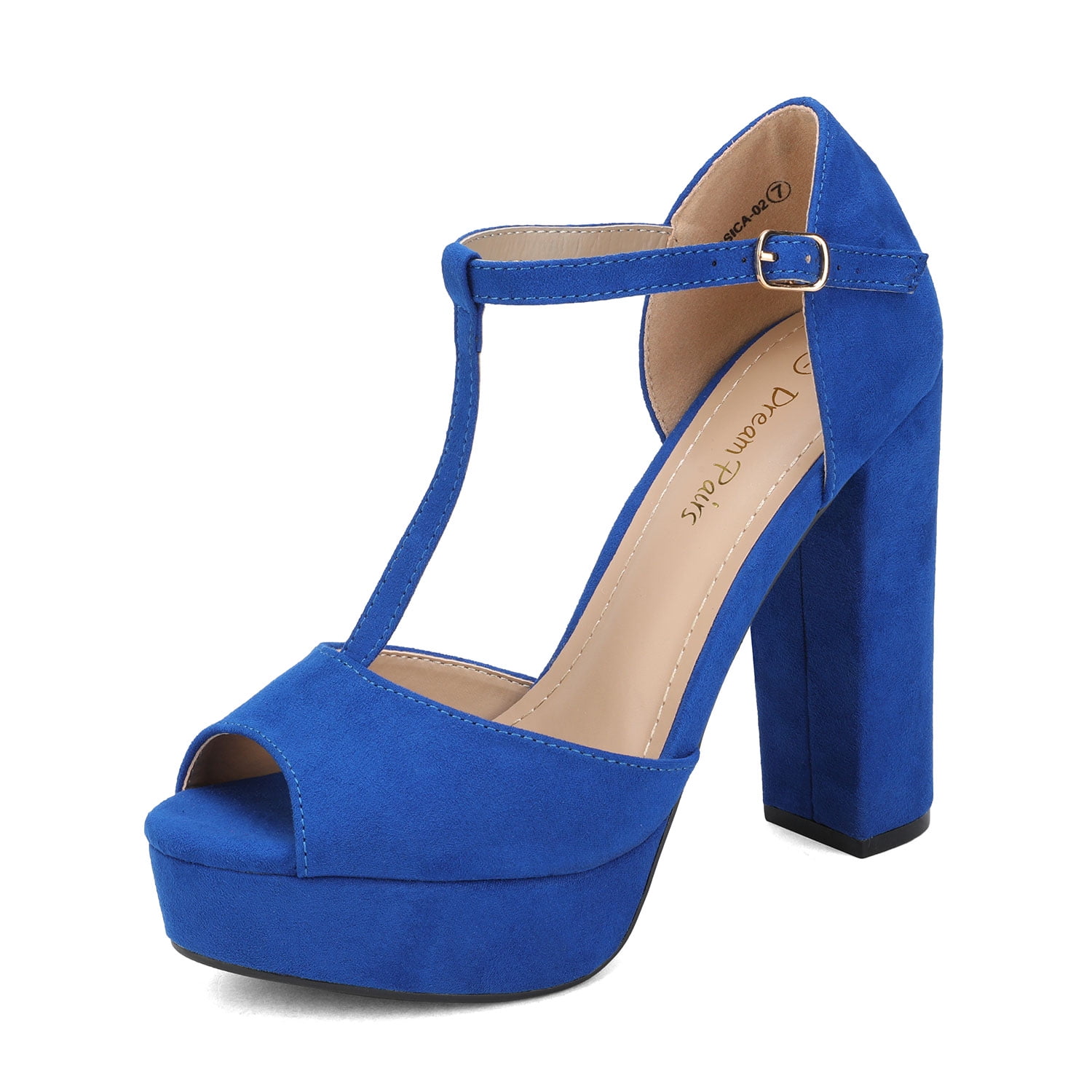 blue heels size 6