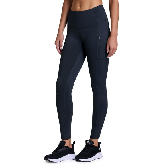 RBX Active Women's Full Length Fleece Lined Legging with Zipper Pockets