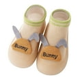 thumbnail image 1 of TSADFHJI Christmas Baby Sneakers Size 4 Spring and Summer Children Toddler Shoes Boys and Girls Socks Shoes Flat Bottom Non Breathable Cartoon Rabbit Pattern 23 Coffee, 1 of 5