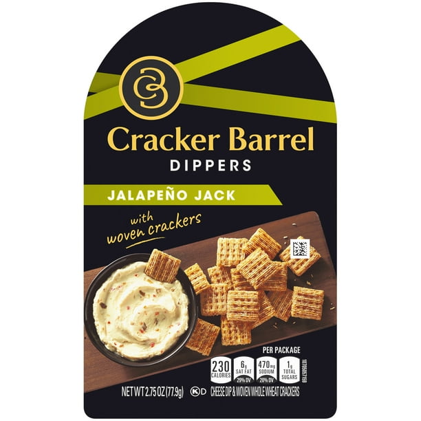 Cracker Barrel Jalapeno Jack Cheese Dip and Crackers, 2.75 oz Package