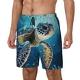 thumbnail image 1 of Fotbe Watercolor Turtle Traje de Baño para Hombre – Shorts de Natación de Secado Rápido con Forro y Bolsillos-XX-Large, 1 of 6