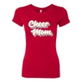 thumbnail image 2 of Wild Bobby Retro Cheer Mom Girl Sports Women Slim Fit Junior Tee, Red, Small, 2 of 5