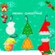 thumbnail image 4 of Llavero de árbol de Navidad, 12 piezas, minijuguete navideño para aliviar el estrés, juguete navideño con burbujas para empujar, calidad superior, 4 of 9