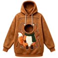 thumbnail image 5 of BOOMNY Christmas Pet Pouch Hoodie for Women Cute Animal Graphic Cat Dog Hoodies for Women Kangaroo Pocket Warm Winter Animal Holder, 5 of 5