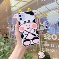 thumbnail image 4 of IBAOLEA Unique Case Compatible with iPhone 11,Cute Fun 3D Cartoon Cow Design with Mini Ornaments Soft Silicone Bumper Shockproof Protector (Cow, iPhone 11), 4 of 7