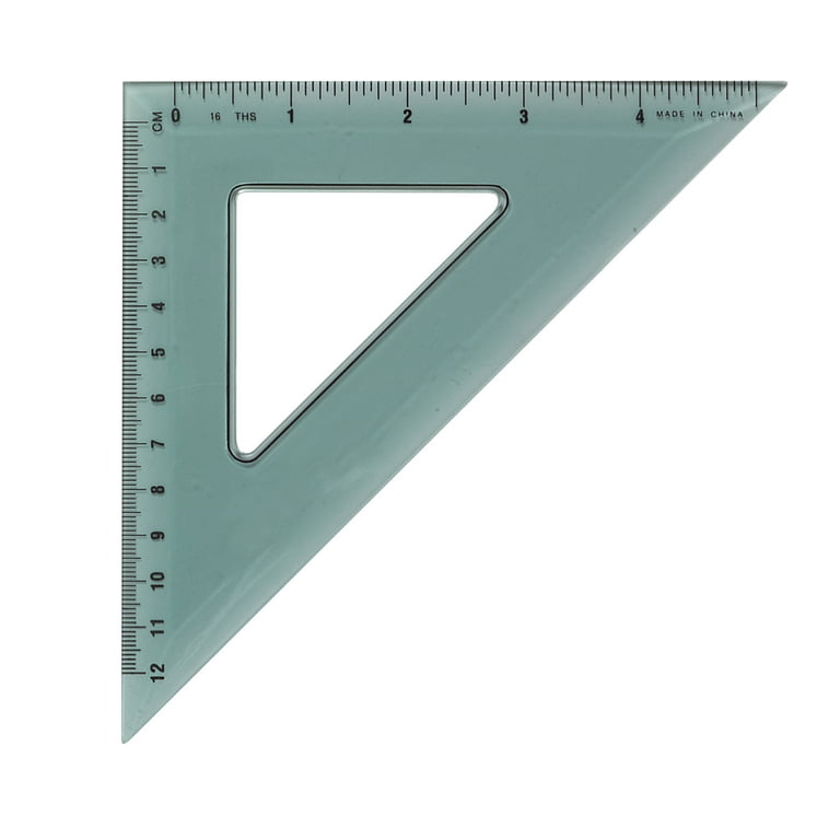 Westcott 6 and 8 Triangle Ruler Set, Acrylic, for Craft, 0.14 lb.,  Transparent, 2-Pieces 