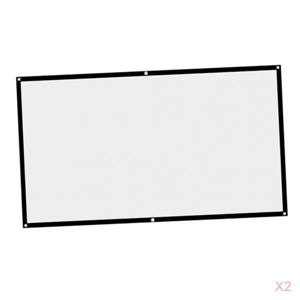 Paquete de 2 Paños para Proyector de Casa con de Proyección , 60 Pulgadas Sunnimix Pantalla de proyección plegable