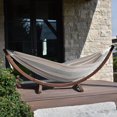 thumbnail image 2 of Vivere Double Sunbrella Cotton Hammock with Solid Pine Arc Stand, 2 of 2