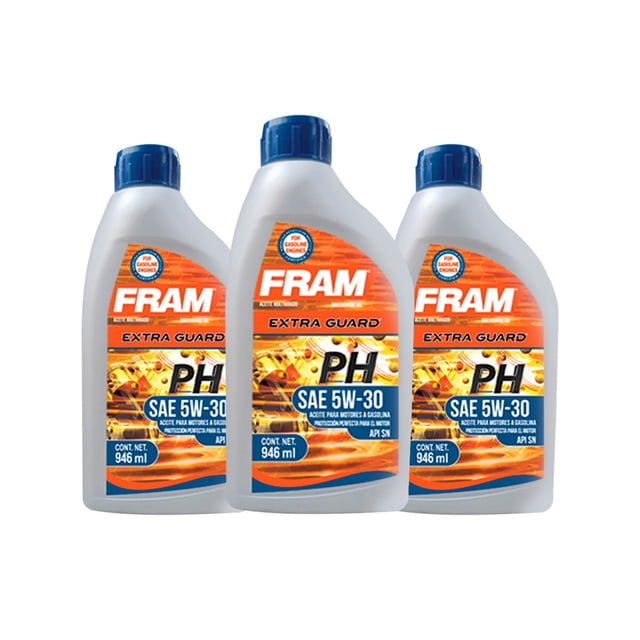 Aceite Mineral De Motor 5W30 Fram Extra Guard Set 3 Botellas