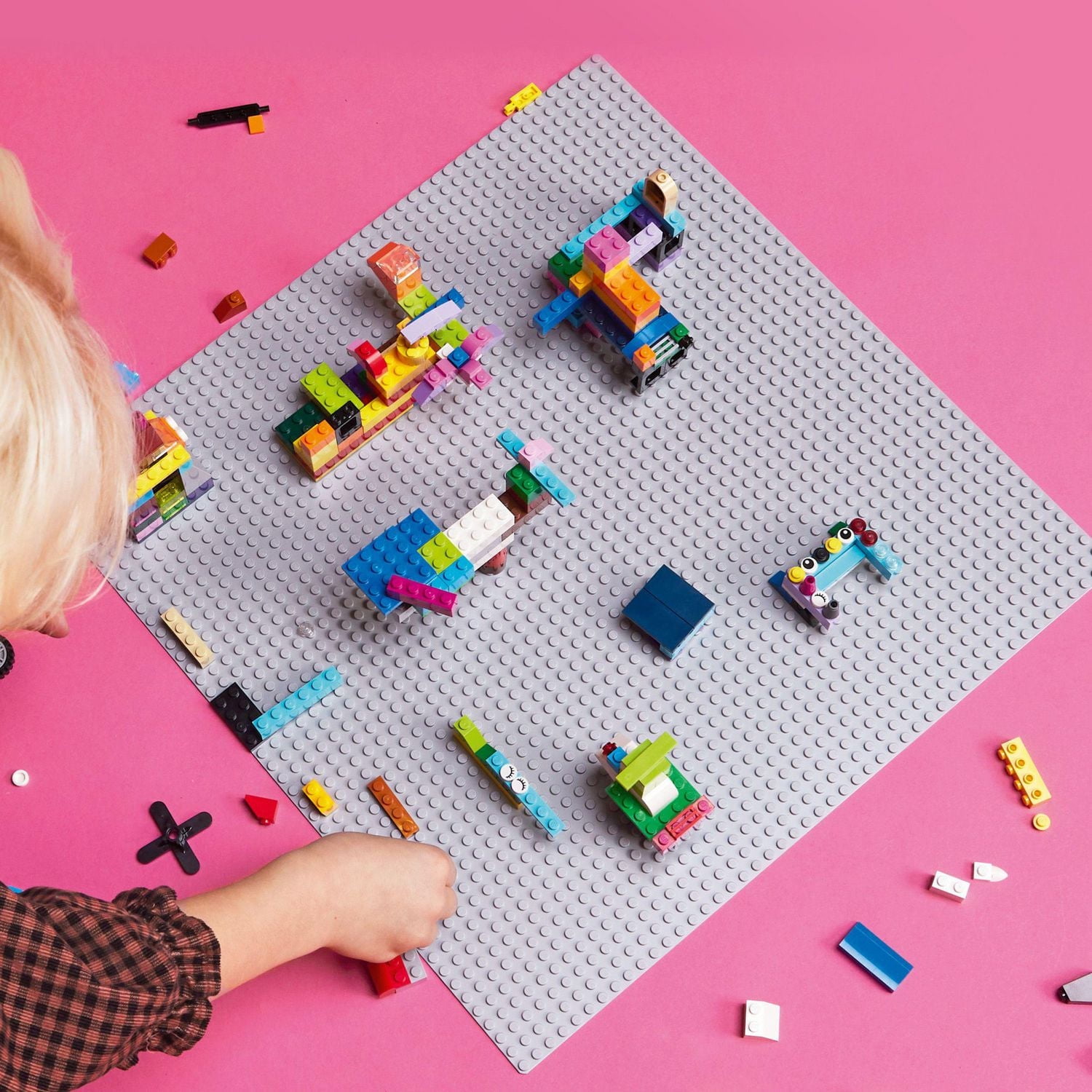 LEGO Classic Gray Baseplate 11024 Toy Building Kit (1 Pieces), Includes 1 Pieces, Ages 4+