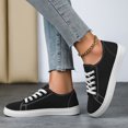 thumbnail image 5 of YLYL Women's Men's Canvas Sneakers Low Top Lace up Rubber Sole Lightweight Fashion Casual Walking Shoes, 5 of 8