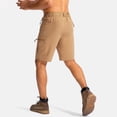 thumbnail image 3 of Nestiefly Golf Shorts for Men Lightweight Water-Resistant Flat Front Flex Solid Casual Mens Dress Shorts with Pockets Khaki 2XL, 3 of 4