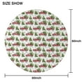 thumbnail image 6 of White Christmas Red Truck and Tree Pattern Round Tablecloth 60"x60",Wrinkle Wipeable Table Cloth for Kitchen Dining Room Picnic Patio Party, 6 of 6