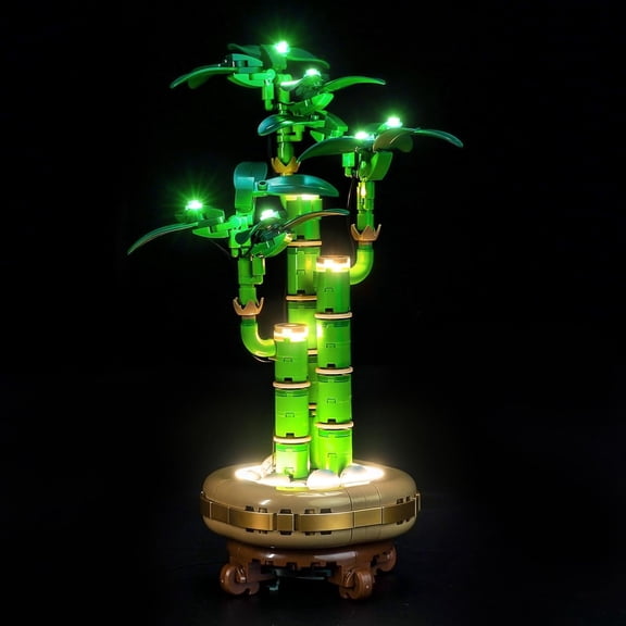 Light Compatible with Lego Lucky Bamboo Plant Décor, LED Lighting Compatible with Lego 10344, Light up Your Botanical Collection (No Model Set)