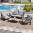 thumbnail image 4 of Pellebant 25x24 Inch Outdoor Cushions for Patio Furniture Water Resistant Patio Chair Cushions 2-Year Fade Resistant Deep Seat Cushions, Replacement Cushions for Outdoor Furniture,Light Gray, 4 of 7