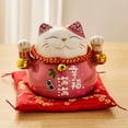 thumbnail image 3 of Ceramic Thriving Business Lucky Cat Piggy Bank,Best Gift for Business Opening,Feng Shui Decor Attract Wealth Luck - Happiness, 3 of 8