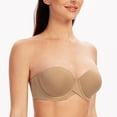 thumbnail image 4 of MELENECA Women's Underwire Smooth Multi-Way Uplift Padded Push Up Strapless Bra Beige Heather 40B, 4 of 4