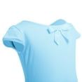 thumbnail image 6 of IBTOM CASTLE Kid Girls Short Cap Sleeve Ballet Dance Dress Bowknot Chiffon Tutu Skirted Leotard Ballerina Dancewear Gymnastics Costume 4-5 Years Blue, 6 of 8