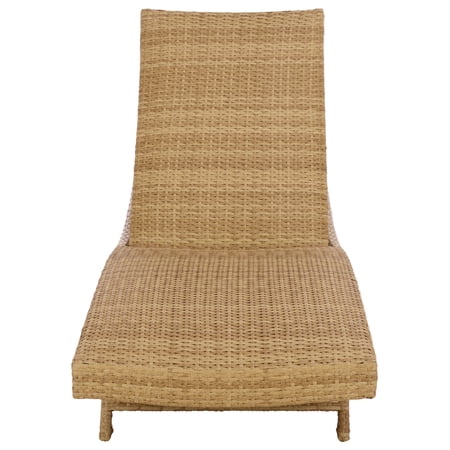 Safavieh Alex Quick Dry Foam Outdoor Lounge Chairs, Natural/Taupe