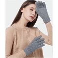 thumbnail image 4 of ZHAOCHENG Guantes de invierno con pantalla táctil para mujer, tejidos con cable, cálidos, con forro suave, elásticos, para exteriores, 4 of 4