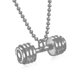 thumbnail image 1 of Colgante de acero inoxidable con forma de mancuerna y barra con personalidad, creativo collar deportivo para hombre para culturismo y fitness - colgante de acero con cadena - Código de producto 30940, 1 of 5