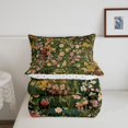 thumbnail image 5 of jejeloiu Ancient Floral Full Size Comforter Sets For Girls,Garden Print Bedding Comforter Set,Green Multicolor,Polkadot Reversible,3-Piece,1 Comforter and 2 Pillowcases, 5 of 7