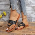 thumbnail image 7 of Strappy Sandals for Women, Womens Strappy Sandals, Sandals Woman, Sandals With Back Strap, Women's Slide Flat Sandals Comfortable Slip On Flip Flop Thong Sandals With Spring Summer Sandals, Black 5.5, 7 of 7