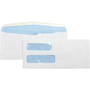 Angle View: Business Source, BSN36694, No. 10 Double-Window Invoice Envelopes, 500 Per Box, White