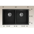 thumbnail image 1 of American Imaginations 34-in. W CSA Approved Coffee Kitchen Sink With 2 Bowl, 1 of 2