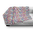 thumbnail image 3 of Geometric Soft Flannel Fleece Throw Blanket, Rhombus Shapes Abstract Illustration Rainbow Colored Geometric Angular Pattern, Cozy Plush for Indoor and Outdoor Use, 50" x 60", Multicolor, by Ambesonne, 3 of 6