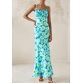 thumbnail image 3 of Vestido largo PRETTYGARDEN para mujer, ajustado con estampado floral, verano 2025, 3 of 9