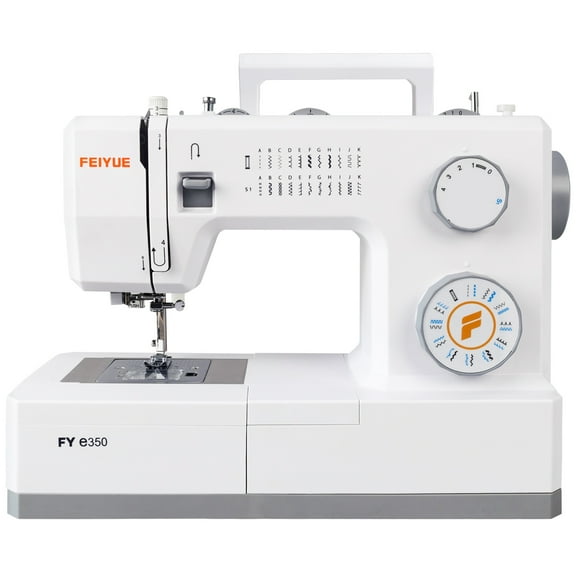 FEIYUE FYe350 Sewing Machine, Energy Saving Servo Motor, Heavy Duty & Portable, 23 Built-in Stitches, Multiple Needle Positions, 6 Bobbins & 5 Included Sewing Feet