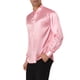 thumbnail image 4 of CAMISAS DE VESTIR DE MANGA LARGA DE SATÉN PARA HOMBRE CON CUELLO EN V EN TALLA SLIM L ROSA, 4 of 6