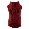 thumbnail image 3 of Dog Knitted Sweater Chunky Knit Turtleneck Pullover Pet Outfit Small Boy Girl Pets Winter Doggie Clothes, 3 of 7