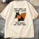 thumbnail image 2 of Camiseta con estampado de gato para hombre y mujer, Camisa cómoda de algodón con diseño divertido, libros, café, ropa masculina, 2 of 4
