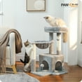 thumbnail image 3 of PAWZ Road Cat Tree 29.5" Sisal Cat Scratching Posts Tower Hammock Top Perch for Indoor Cats,Gray, 3 of 12